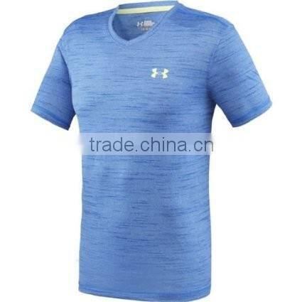 Wholesale Men's cotton spandex V Neck T -Shirt