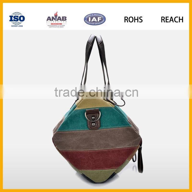 Fashionable Colorful Canvas Travel Bag Handbags Diaper Bag Leisure Bag
