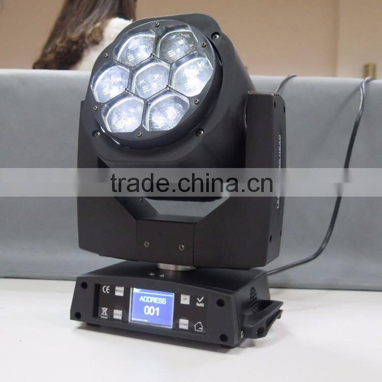 Dot Controlled Mini Bee Eye K5 DMX Wash Zoom 4in1 RGBW 7*15w LED Moving Head