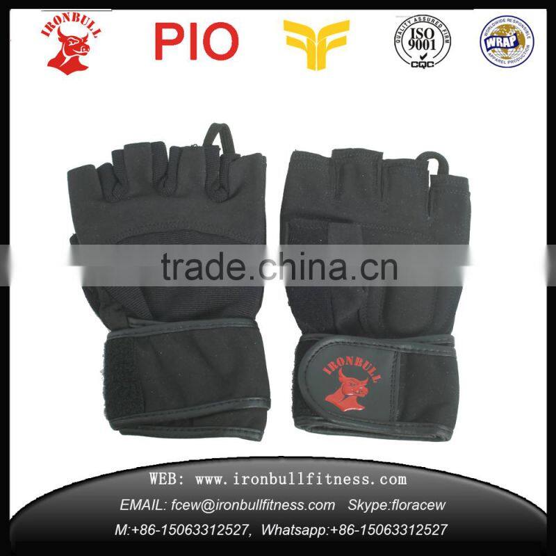 leatherer fingerless weight lifting gloves