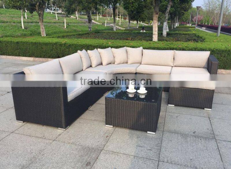 High Quality Outdoor Furniture Poly Rattan Sofa Set