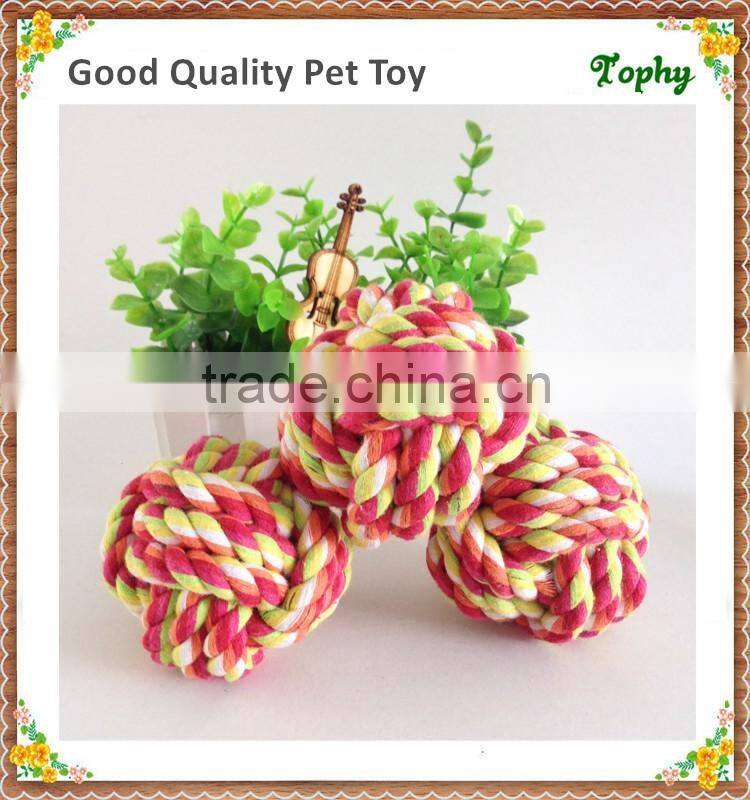 Cotton Ball On Rope Dog Toy Dog Tug Of War Toy Interactive Dog Toys