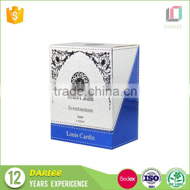 Professional OEM high quality custom size paper clamshell luxury perfume box with own logo printing