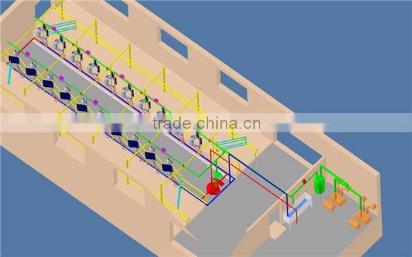 fish-bone milk systems, milking parlors, automatic milk parlors