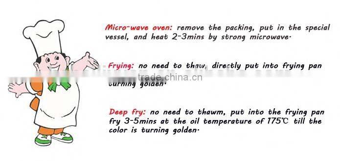 IQF frozen vegetable spring rolls