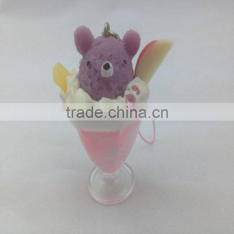 Fake ice cream with fake fruit for display / MADE IN CHINA