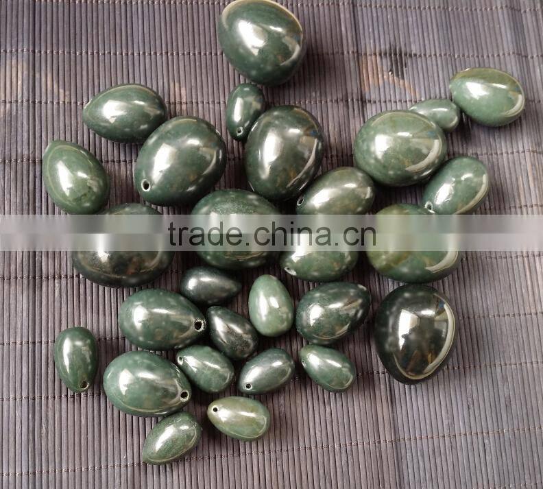 China hetian yu nephrite jade eggs yoni eggs for kegel exercise with certiification
