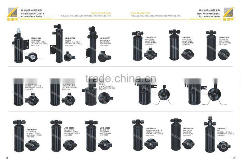 best price AC Receiver Drier,Low price auto ac parts steel auto receiver drier,auto air conditioner receiver drier