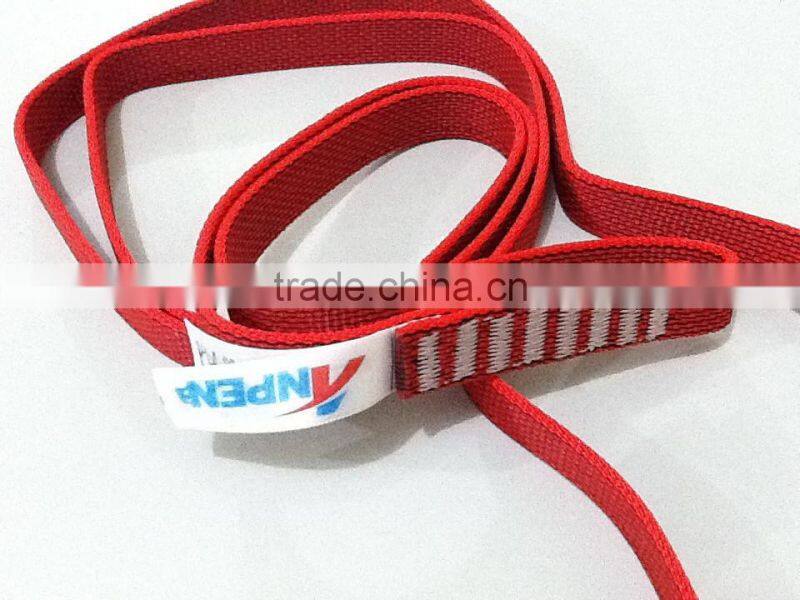 CE EN 566 22KN High Strength Nylon/Polyester Flat Hollow Sling Webbing for Climbing Connection Safety