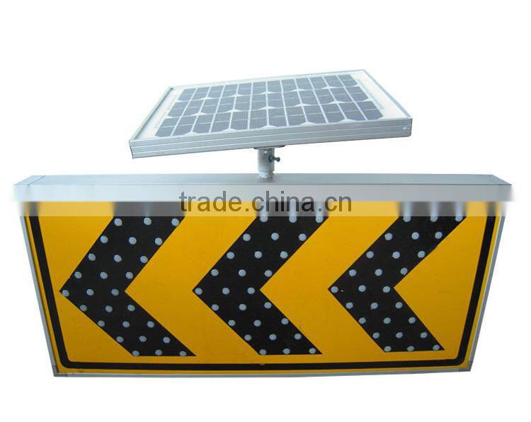 High-luminance LED Solar No Left-Turn safety traffic Sign board