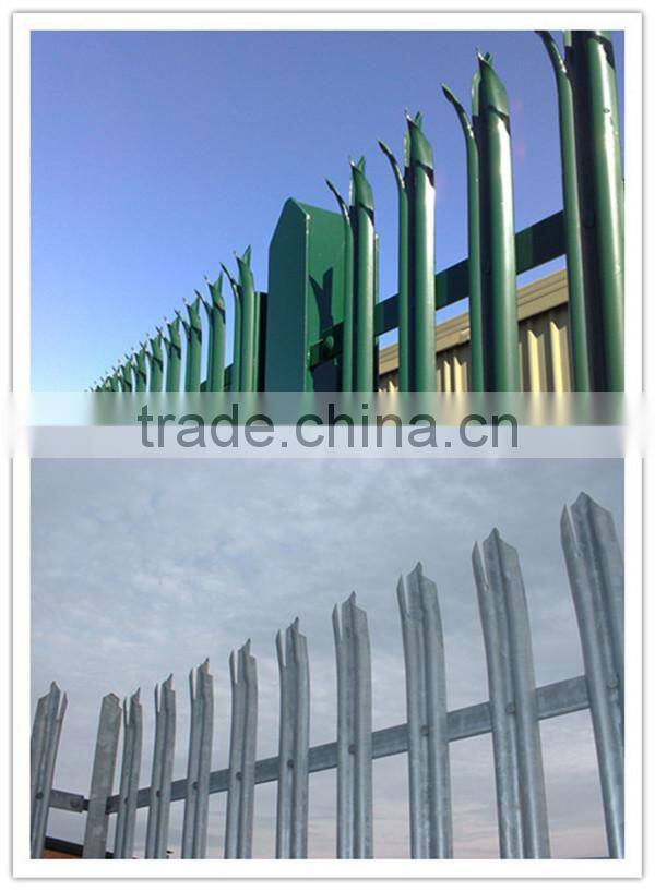 Gold manufacturer Steel Anti-climb Security Fence / palisade fence