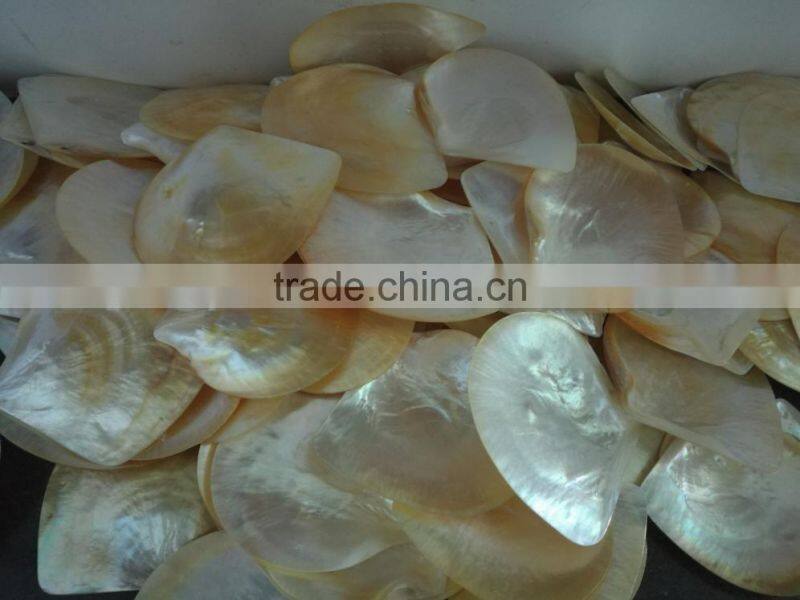 Wholesale polished white yellow mother of pearl raw shells