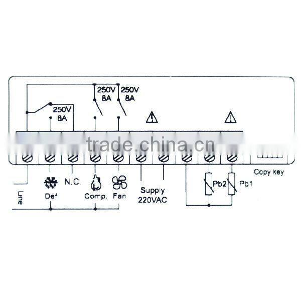 Digital Microcomputer Refrigeration Temperature Controller Compressor Defrost Fan + NTC PTC Probe type