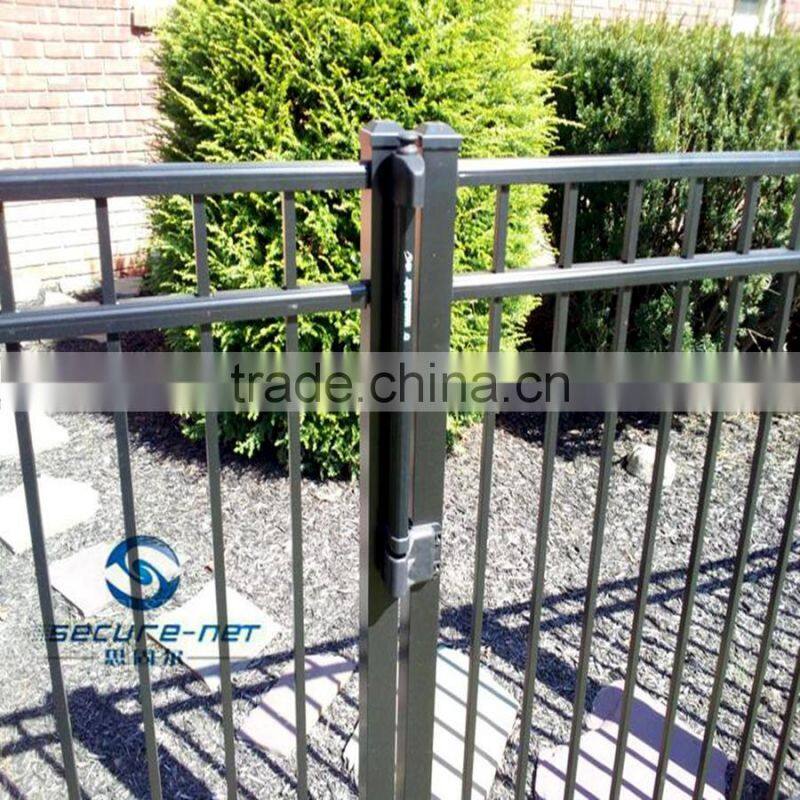 3-rail steel ornamental garden borded fence