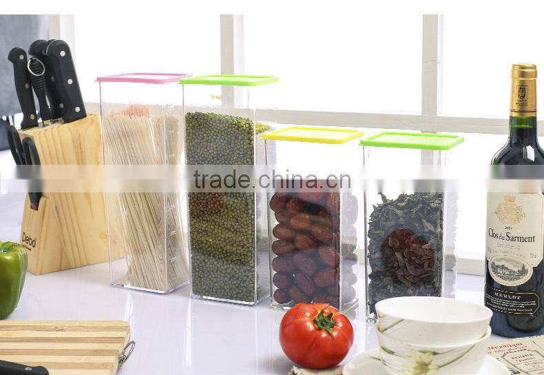 Foldable sealed food storage box/ food container-- pink 370ml