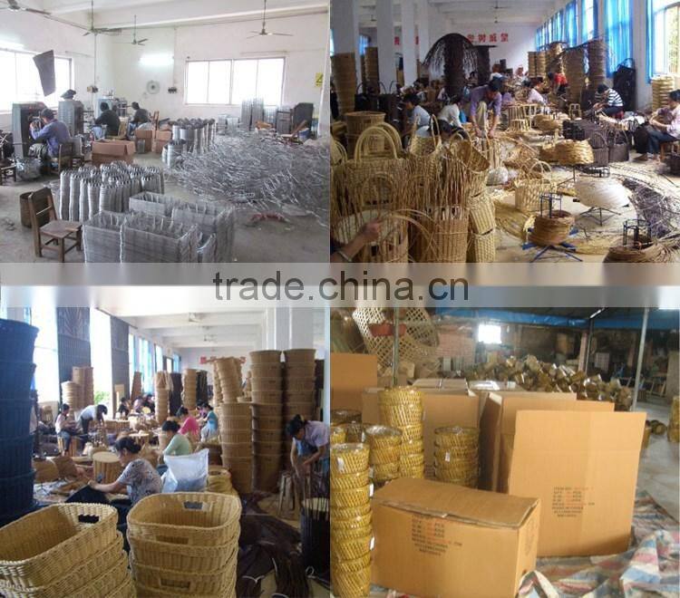 S&D 2 Tier new design poly rattan brathroom storage basket storage wicker rack shelf for hotel