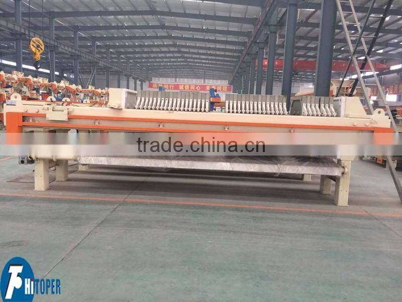 High efficiency unattended membrane type filter press in the water treatment plant