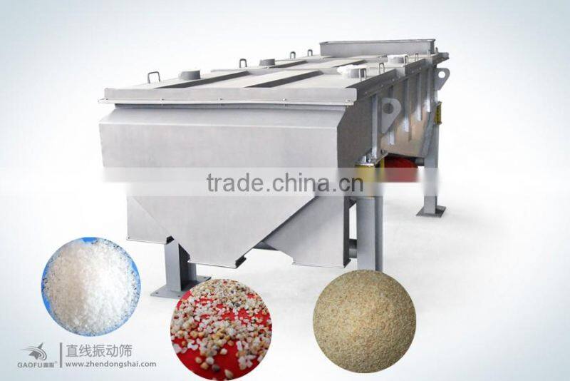Linear vibratory mechanical sifter for stone powder