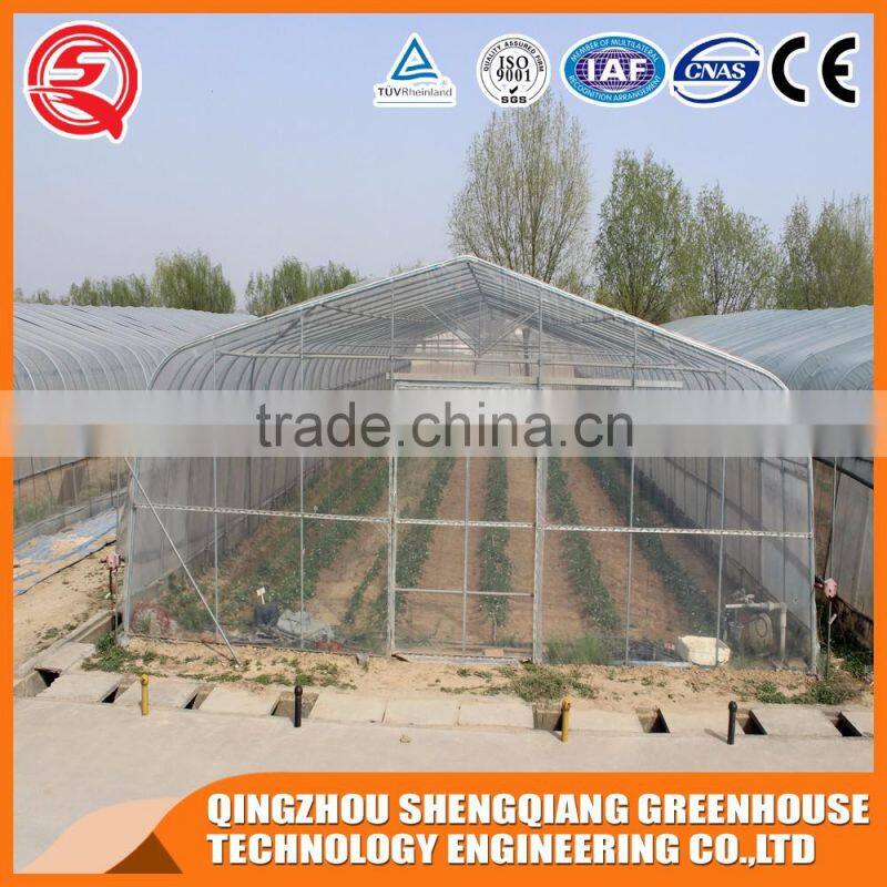 Agricultural equipment plastic greenhouse with shading system cooling system
