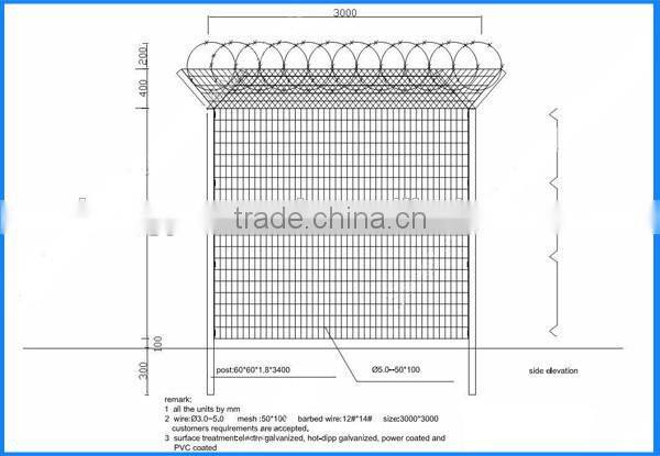 High Quality Y Post Fence, Razor Barbed Wire Fence, Airport Fence(Factory Price)