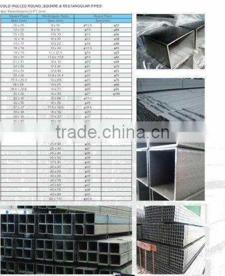 Black Square And Rectangular Hollow Section Pipes/ Tubes ASTM A500