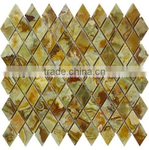 HOT SALE CHEAP PRICE DARK GREEN ONYX MOSAIC TILES COLLECTION