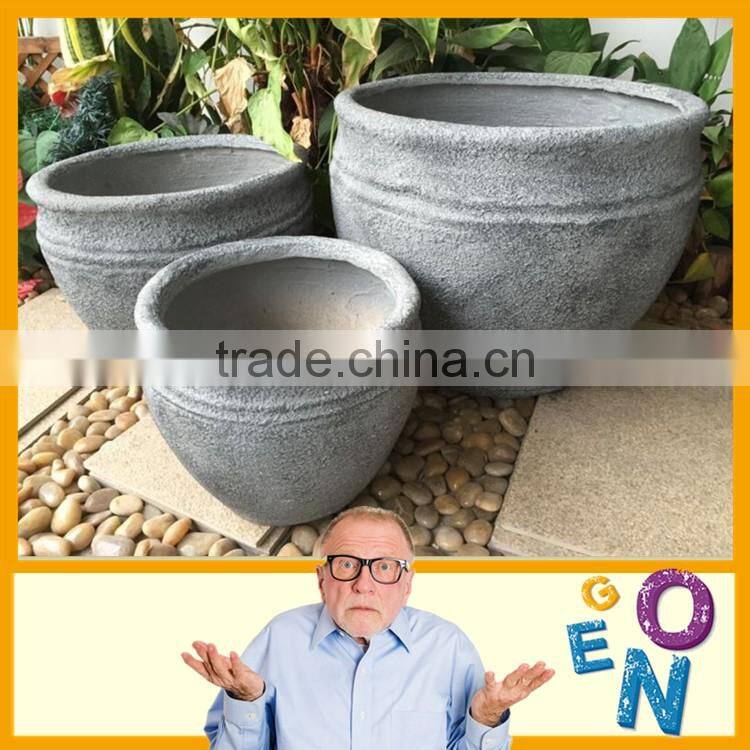 Classic High fire clay planter garden concrete Balcony flower pot