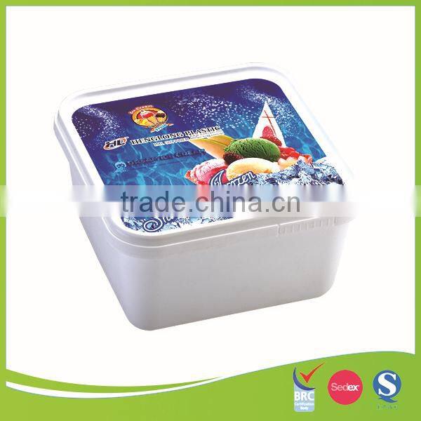 Wholesale Customized plastic ice cream IML tubs