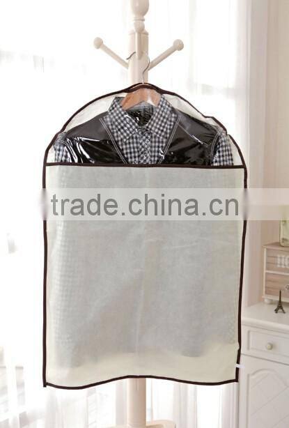 Store More Pure Color Beige Fabric Suit Cover Carrier Bag