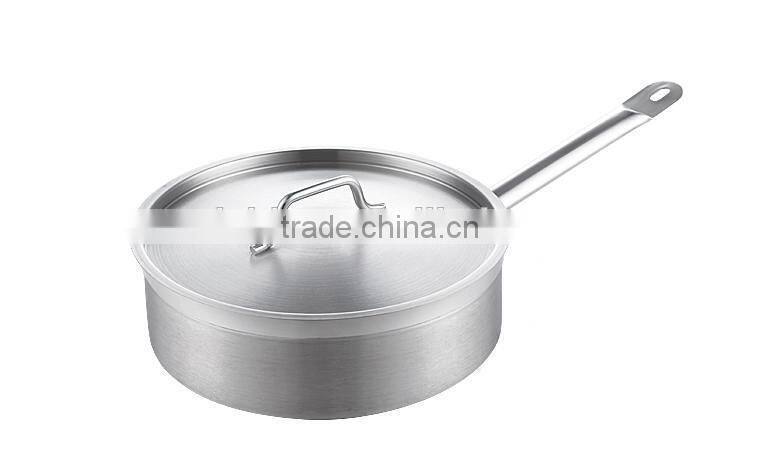 Two Handle Sauce Pan Saucepan Cooker Family Restaurant Hotel Usage Shot Body Stainless Steel Soup Pot with Lid