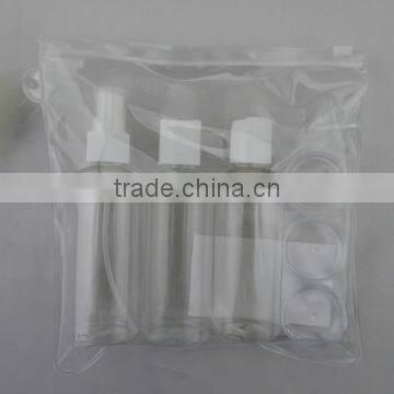Travel cosmetics creams gels shampoo airless Bottles