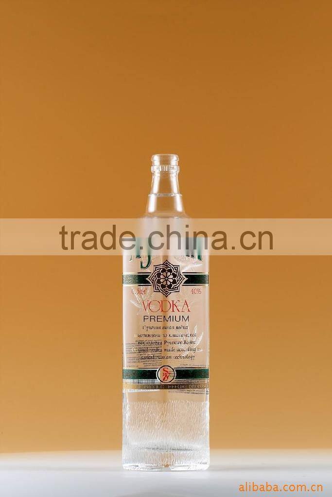 Clear/Amber color 750ml Beer Glass Bottle