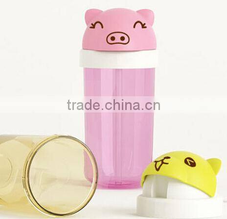 Supply fashion Creative personality cartoon straw cup / Student cup