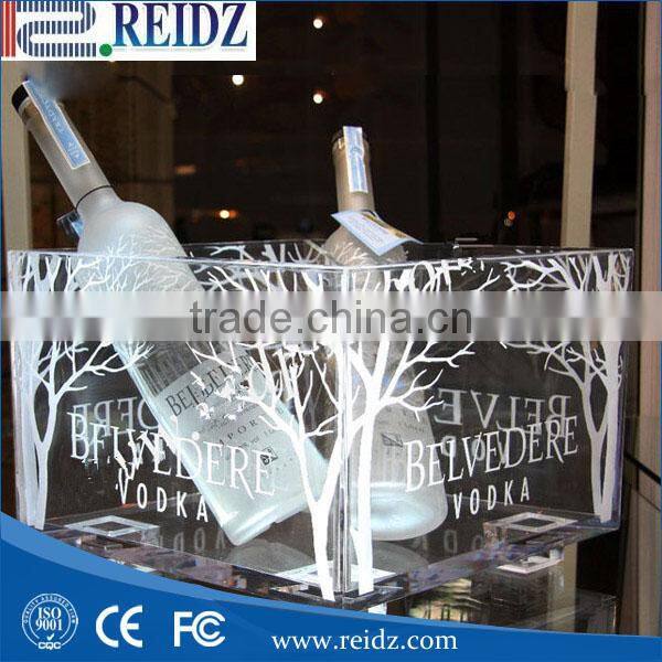 China Factory Logo Printed Custom Plastic Bar Ice Bucket