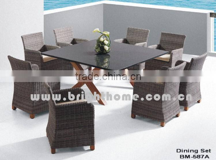 PE rattan wicker Aluminum BM-587A Outdoor Leisure Set