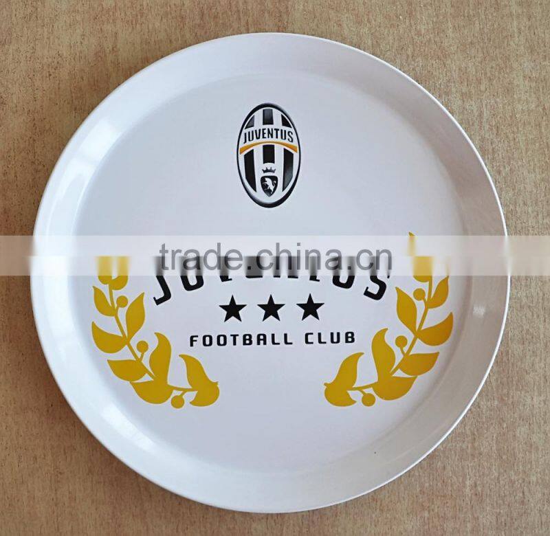 10"Porcelain Pizza Plate with Customized Designs, Round Ceramic Pizza plate