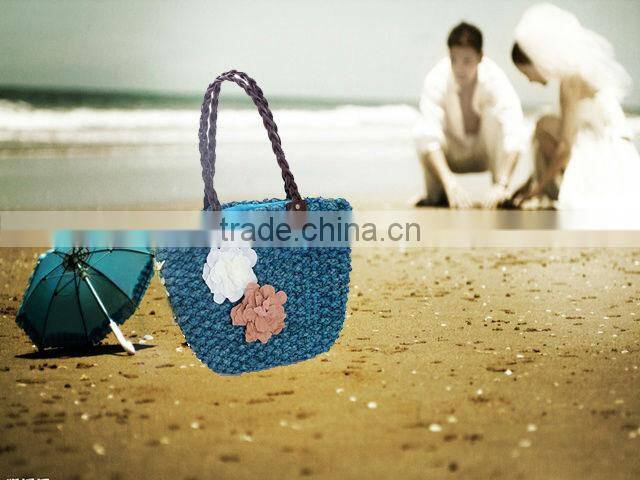 Straw tote bag straw handbag cheap straw beach bag