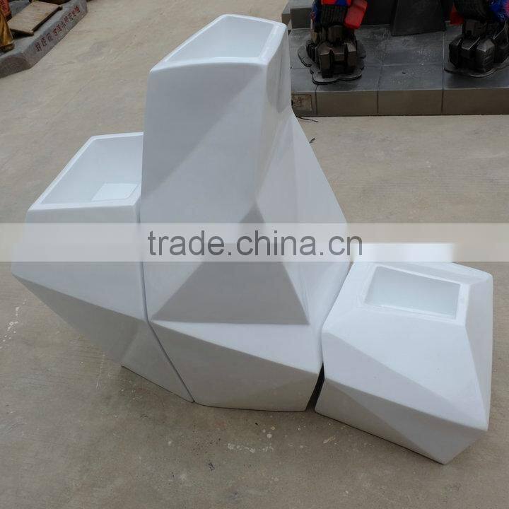Fashion big fiberglass planter pot