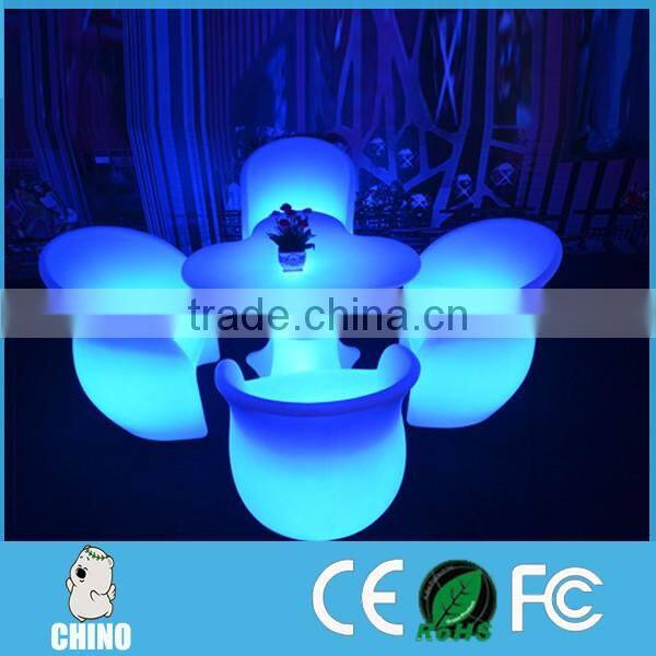 Hot Selling Nightclub LED Bar Table Furniture LED table with chair