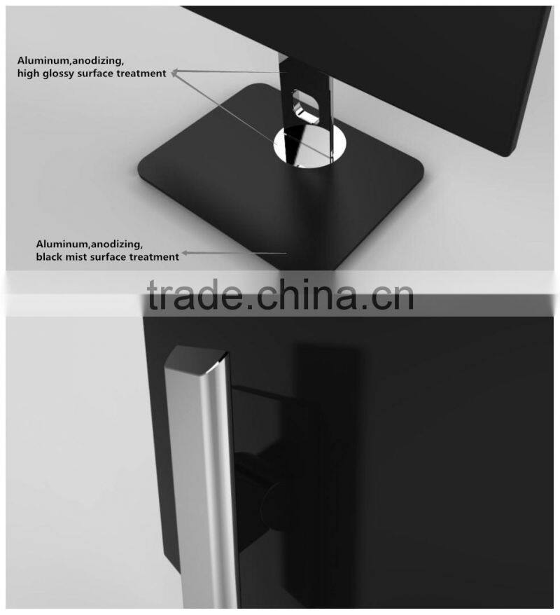 2016 Fashionable Aluminum Monitor Base Stand with Mirro and High Glossy Finish