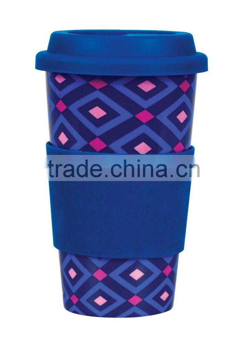 Princess Porcelain Travel Mug with Silicone Grip & Lid