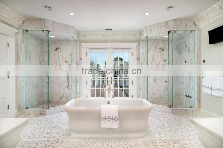 Oriental glossy surface natural stone high supply ability jade white marble tile