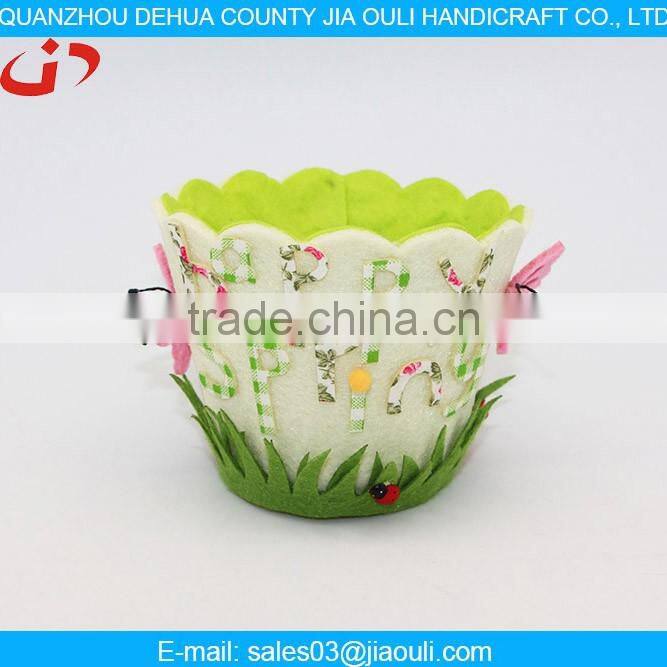 New design non woven fabric gift basket easter decoration basket