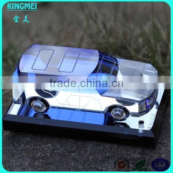 Elegant crystal glass vehicle model perfume bottle for desk decoration