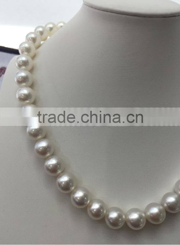 12-13mm white South Sea Pearl with 14K Gold clasp necklace