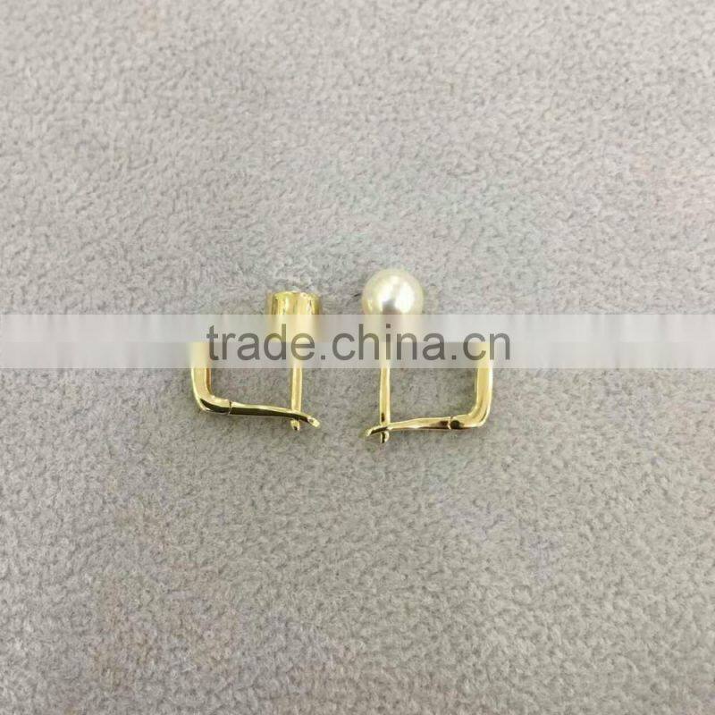 2016 AAA 6.5-7mm Akoya pearl with 18k yellow gold earring