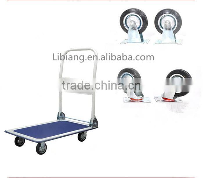 Wholesale high load capacity stainless steel four wheel folding trolley cart