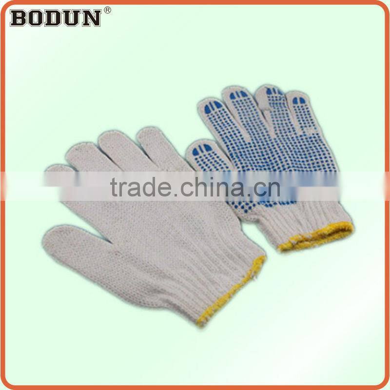 A1015 cotton glove with rubber dots