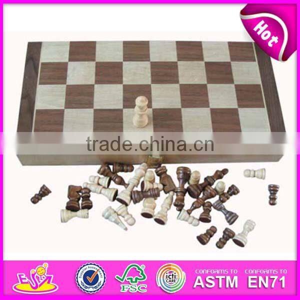 2015 High quality wooden chess set,portable and foldable wooden chess set with chessman,chess set made of solid wood W11A009