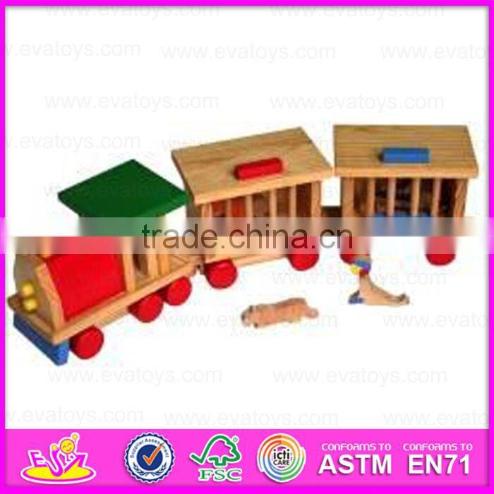 2015 Colorful wooden toy blocks train for kids,Fashionable children 18PCS Wooden toy train,Lovely Baby Wooden Toy Train W05C014